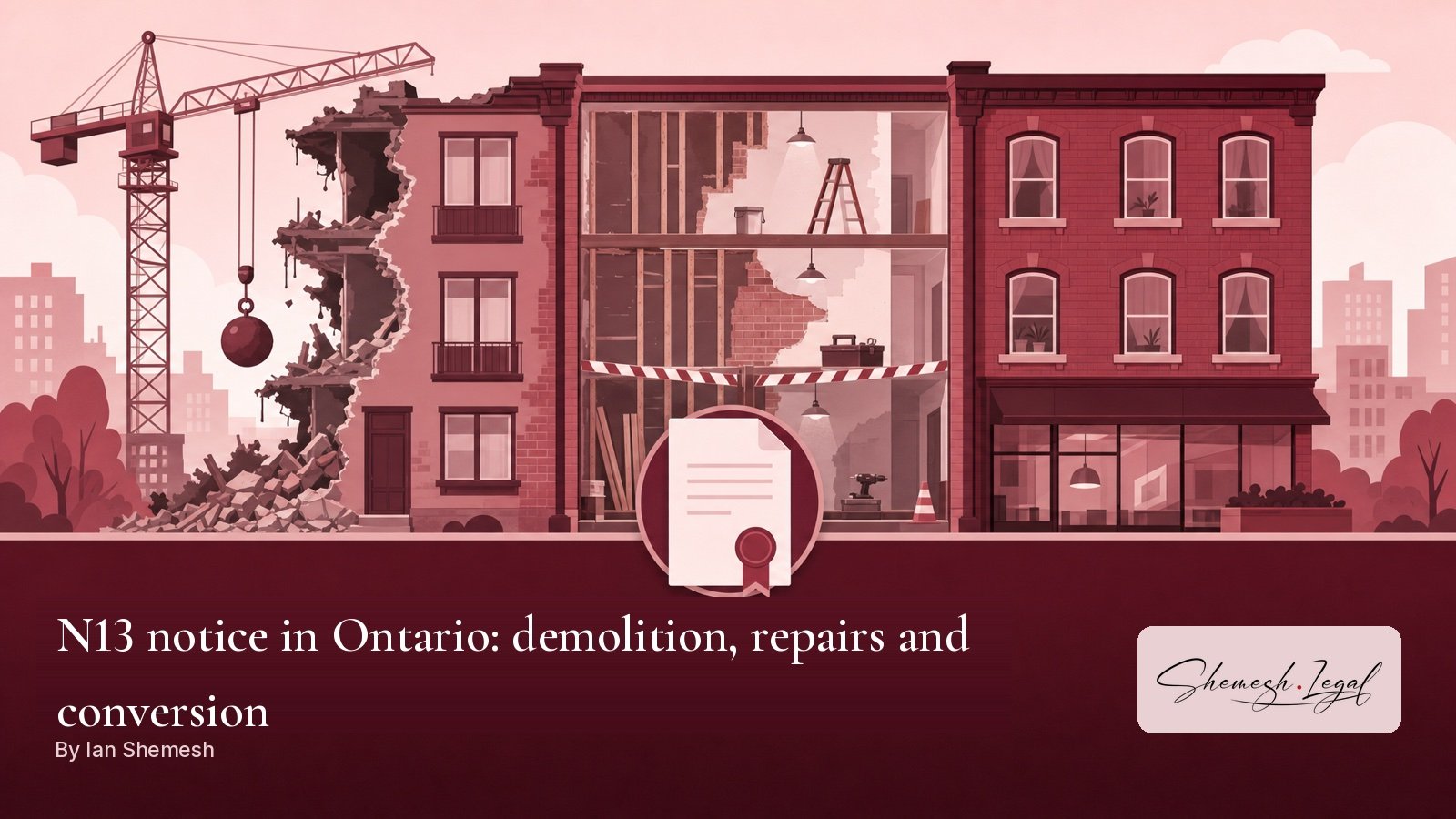 N13 notice in Ontario: demolition, repairs and conversion