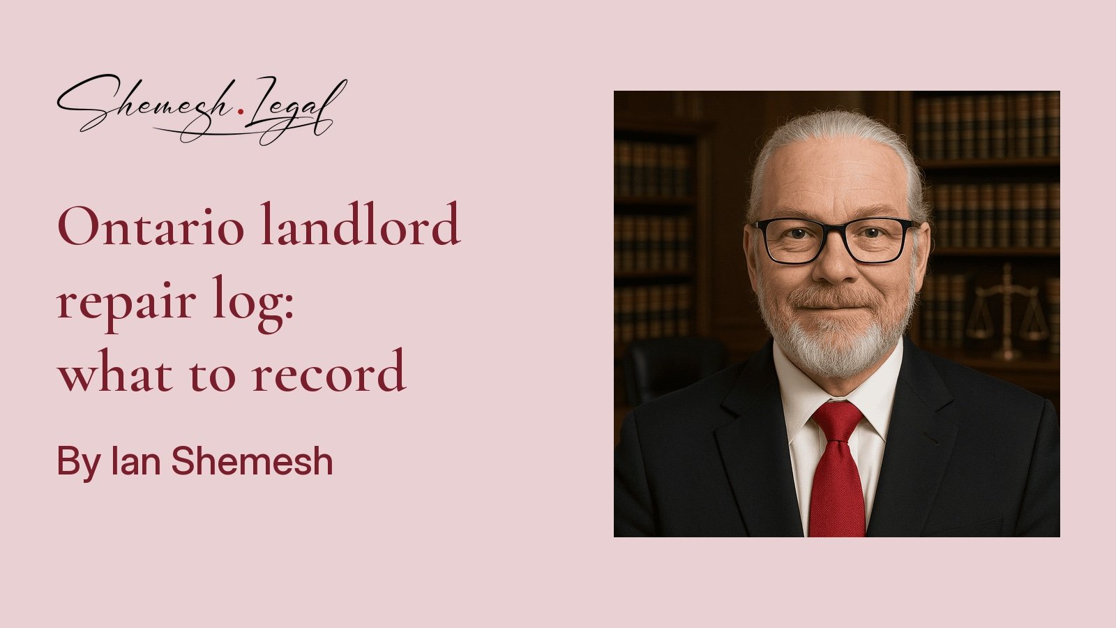 Ontario landlord repair log: what to record