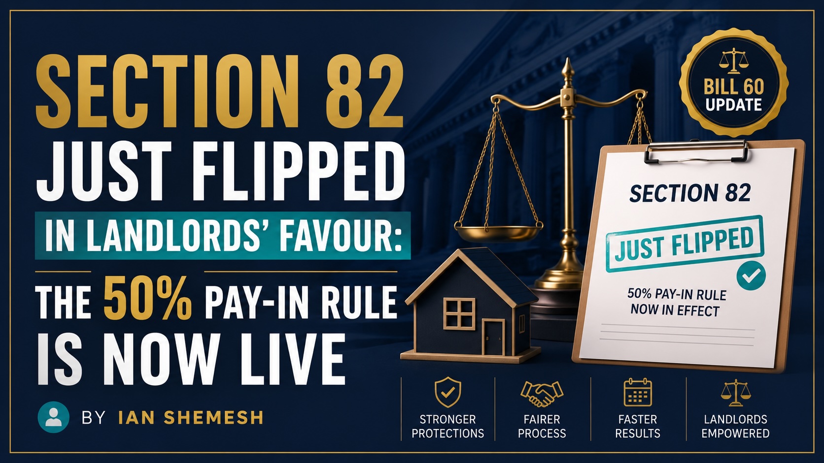 Section 82 Just Flipped in Landlords Favour: The 50% Pay-In Rule Is Now Live