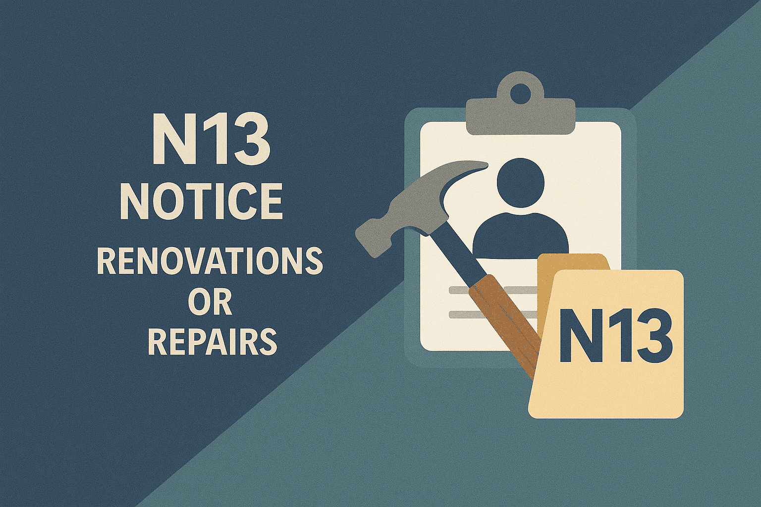 N13 notice — demolition, conversion, or major repairs — LTB Landlord Paralegal