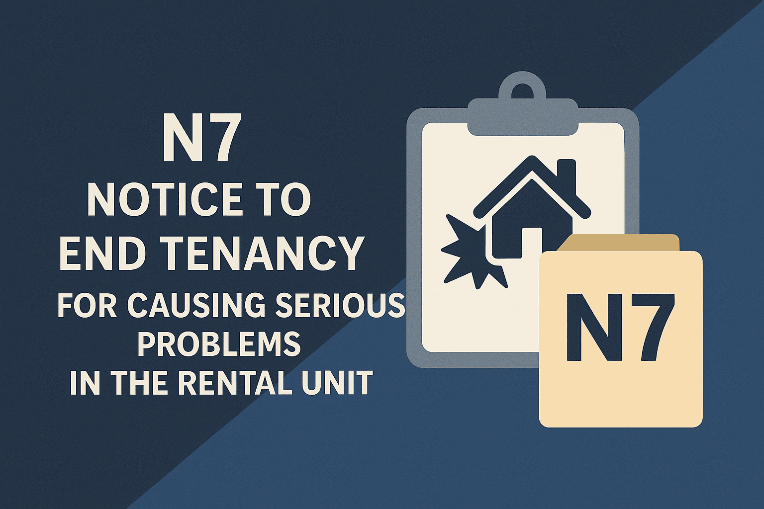 N7 notice preparation — serious problems at rental unit — LTB Landlord Paralegal