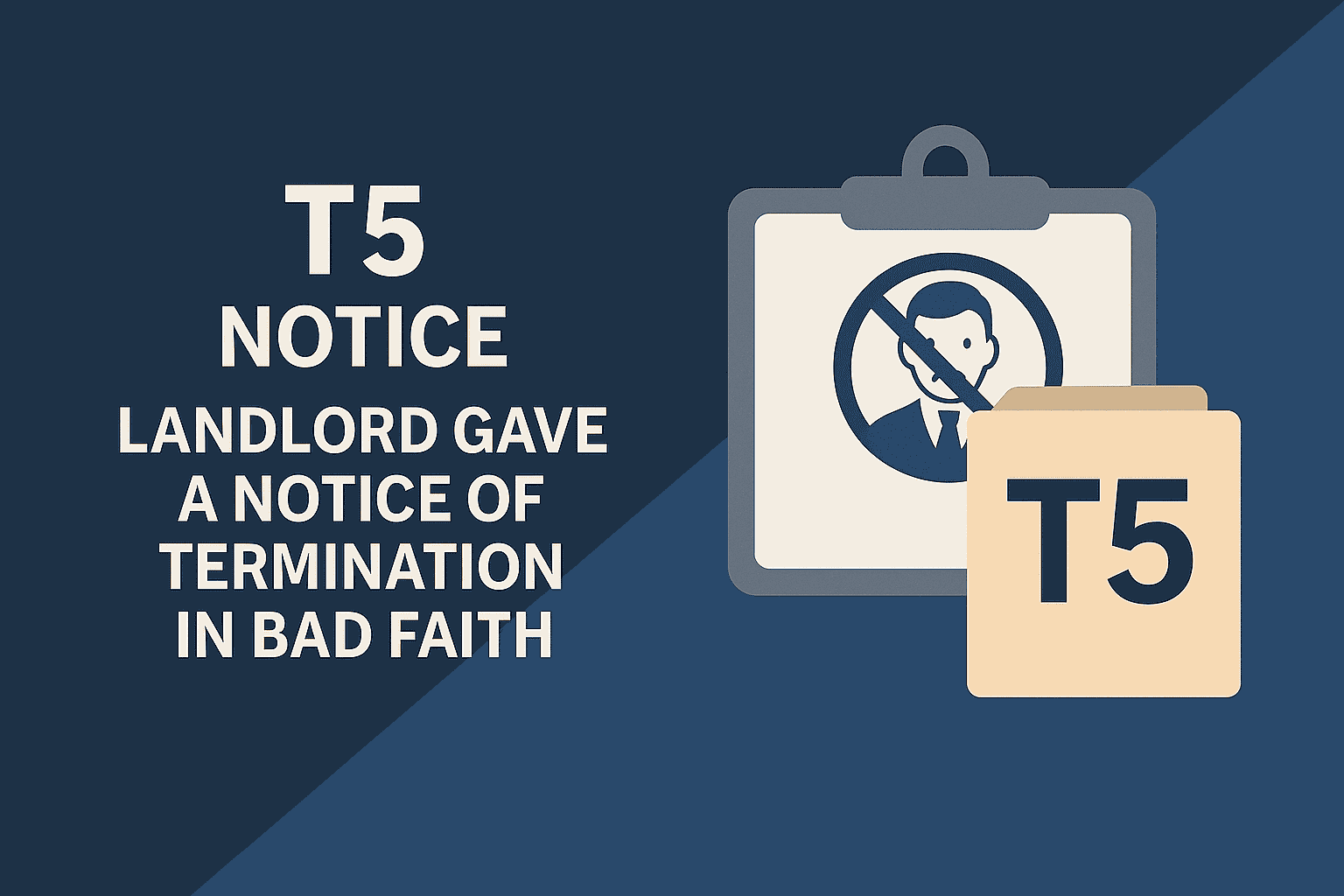 T5 bad-faith termination defence — LTB Landlord Paralegal